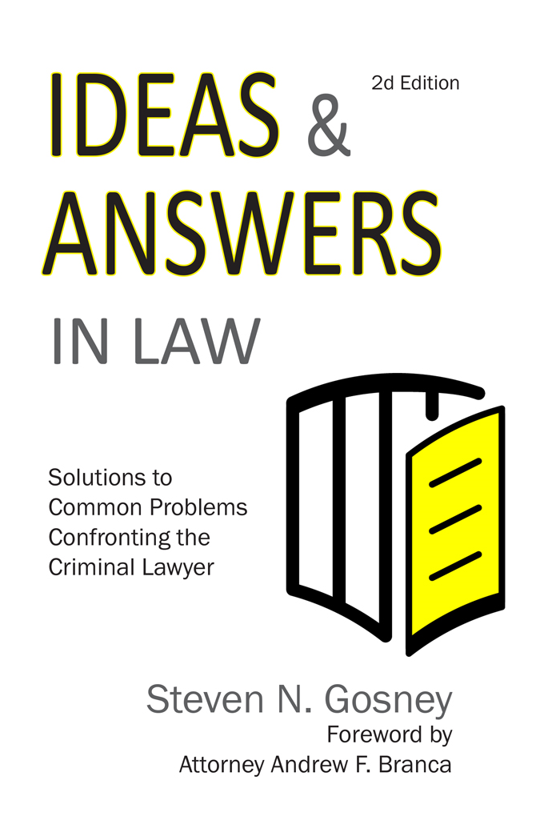 Ideas & Answers in Law book 2nd Edition (autographed)