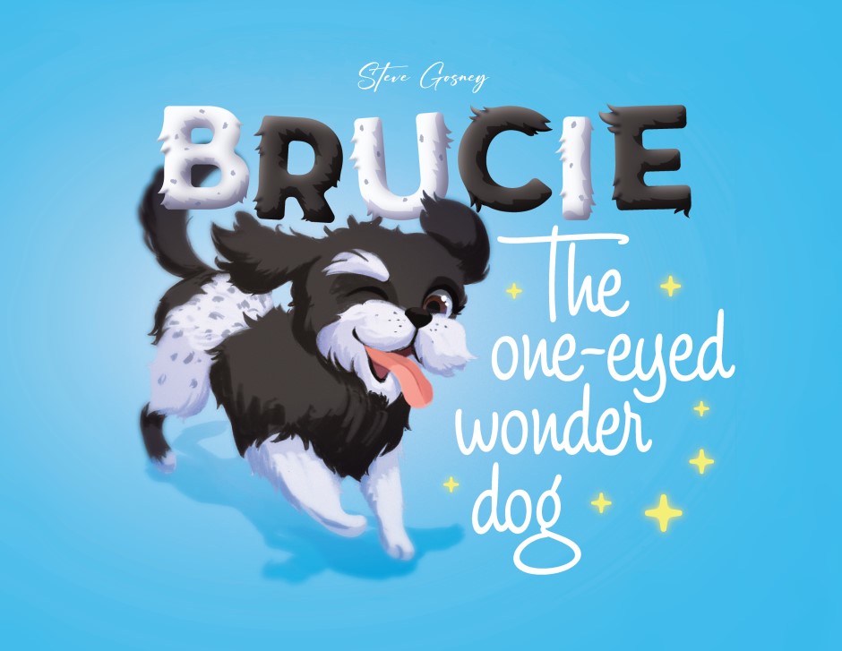 Brucie the One-Eyed Wonder Dog book (Small Hands Edition, full color autographed softcover)